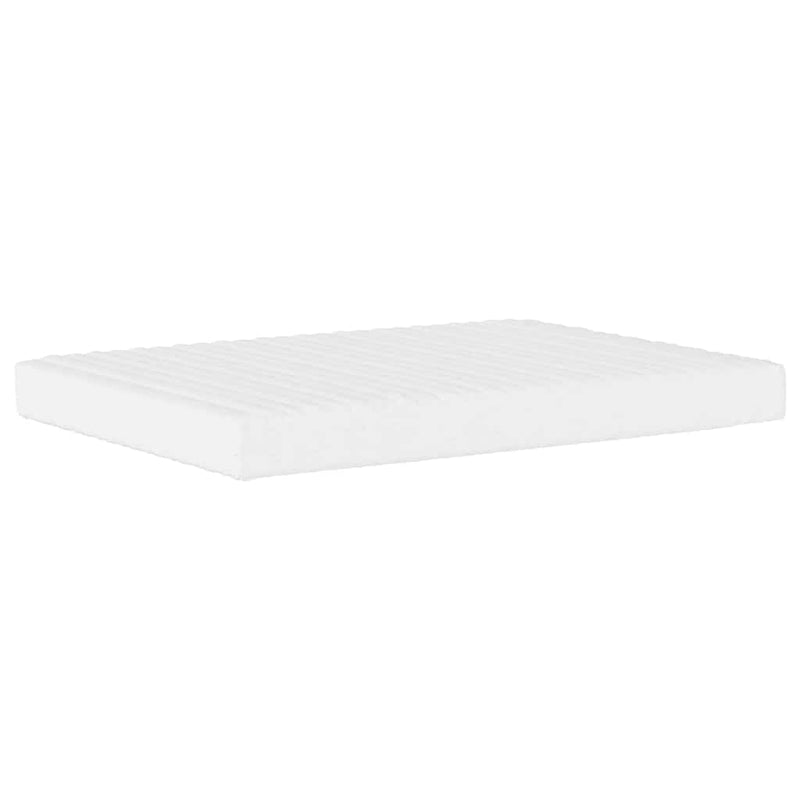 Pat cu saltea, Dover, gri deschis, 140x190 cm, textil