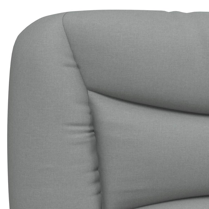 Pat cu saltea, Hvar, gri deschis, 90x190 cm, textil