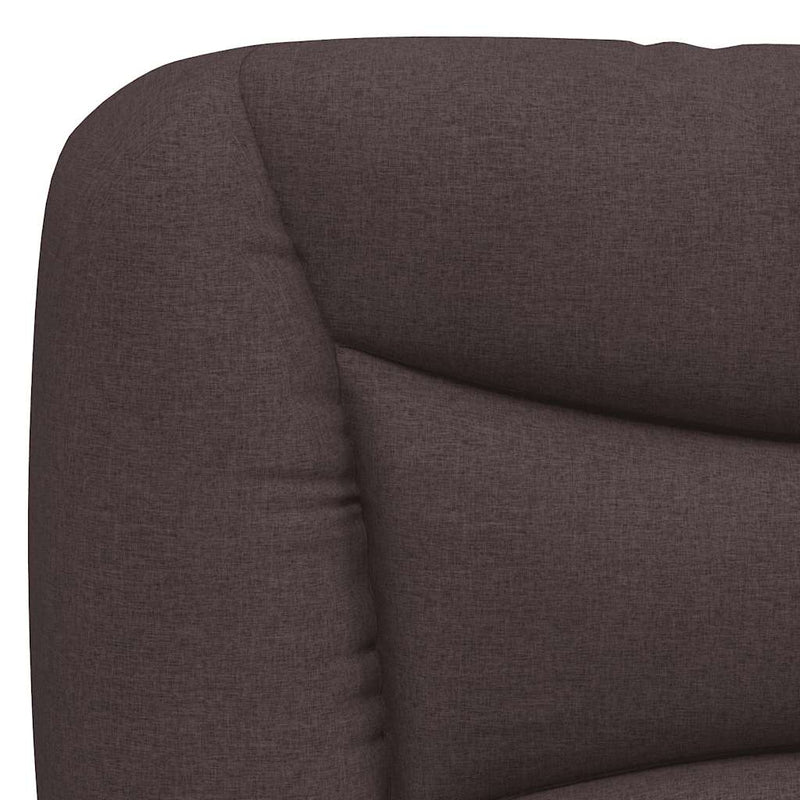 Pat cu saltea, Hvar, maro închis, 90x190 cm, textil