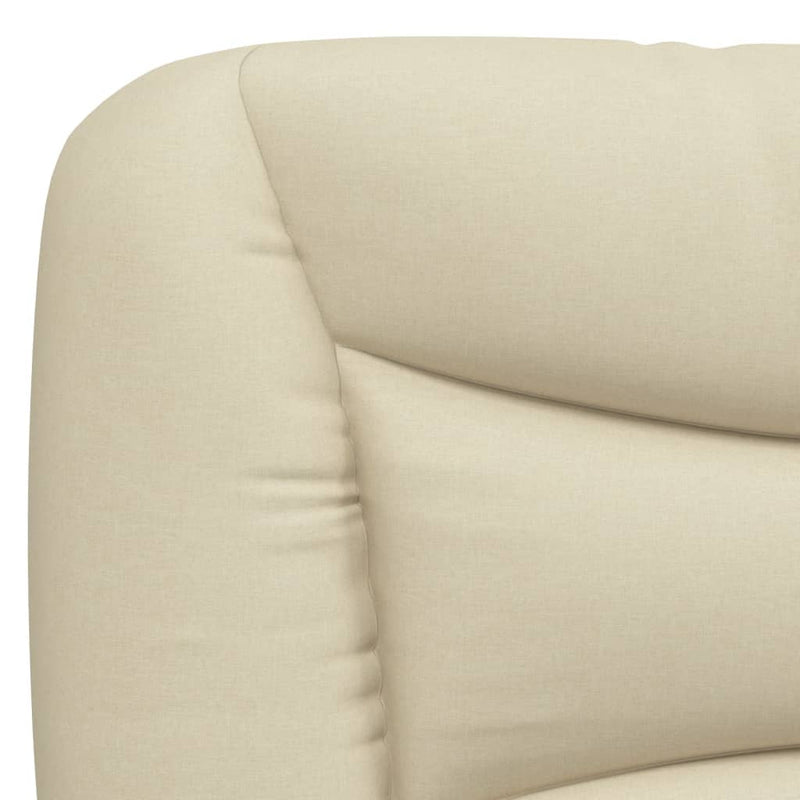 Pat cu saltea, Hvar, crem, 90x200 cm, textil