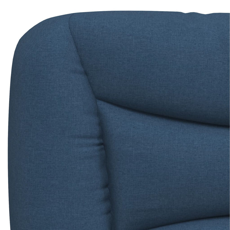 Pat cu saltea, Hvar, albastru, 140x200 cm, textil
