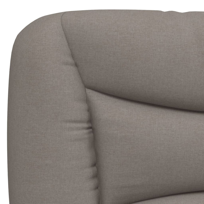 Pat cu saltea Hvar gri taupe 140x200 cm material textil