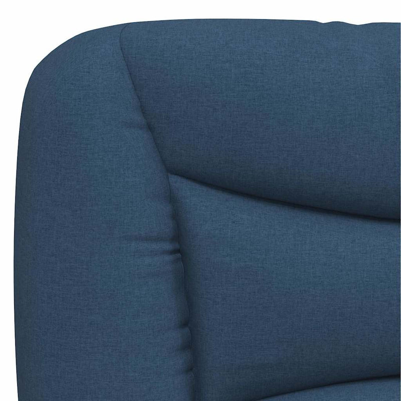 Pat cu saltea, Hvar, albastru, 180x200 cm, material textil