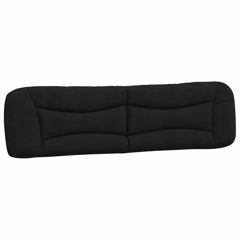 Pat cu saltea, Hvar, negru, 200x200 cm, textil