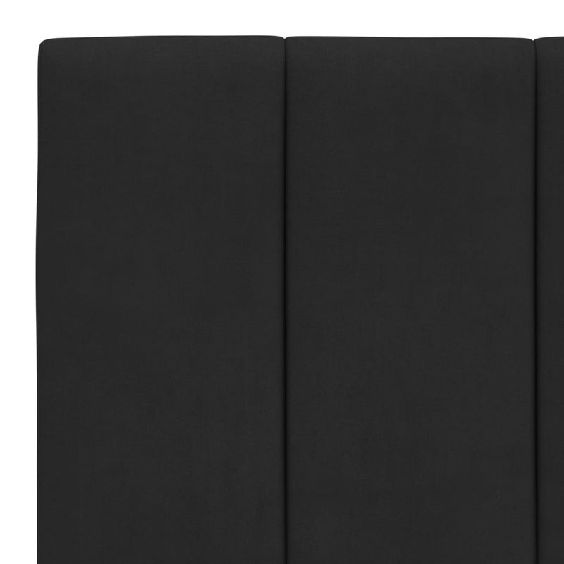 Pat cu saltea, Hanko, negru, 100x200 cm, catifea