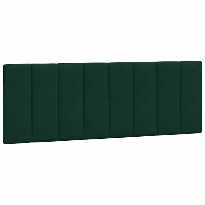 Pat cu saltea, Hanko, verde închis, 140x190 cm, catifea