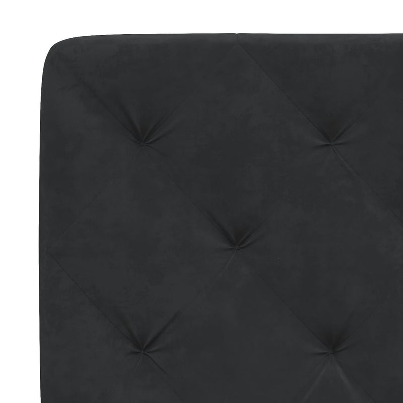 Pat cu saltea, negru, 140x190 cm, catifea