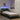 Cadru de pat cu LED fără saltea Hvar gri închis 90x190 cm textil