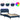 Cadru de pat cu LED fără saltea Hvar Albastru 100x200 cm Material