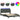 Cadru de pat cu LED fără saltea Hvar Gri închis 140x190 cm Material