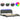 Cadru de pat cu LED fără saltea Hvar Gri închis 200x200 cm Material