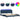 Cadru de pat cu LED fără saltea Hvar Albastru 200x200 cm Material