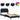 Cadru de pat cu LED fără saltea Hvar negru/alb 80x200 cm