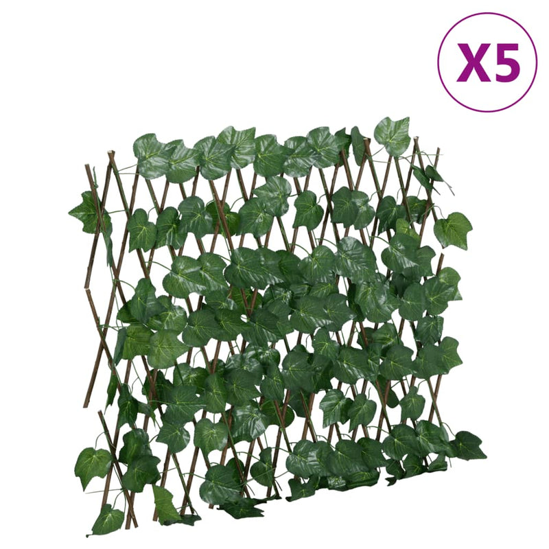 Spalier frunze struguri false extensibil 5 buc verde 180x60 cm
