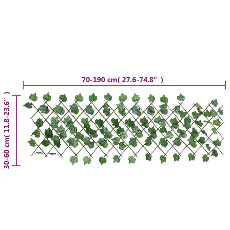 Spalier frunze struguri false extensibil 5 buc verde 180x60 cm