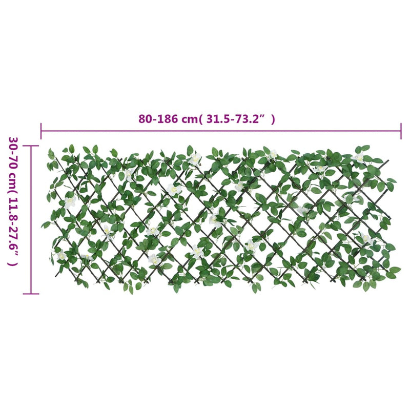 Spalier cu iederă artificială, extensibil, verde, 180x60 cm