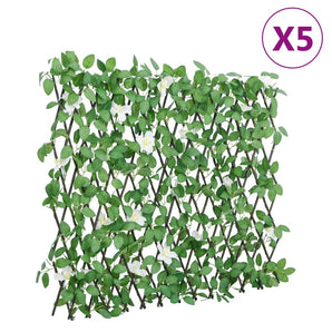 Spalier cu iederă artificială extensibil 5 buc. verde 180x60 cm