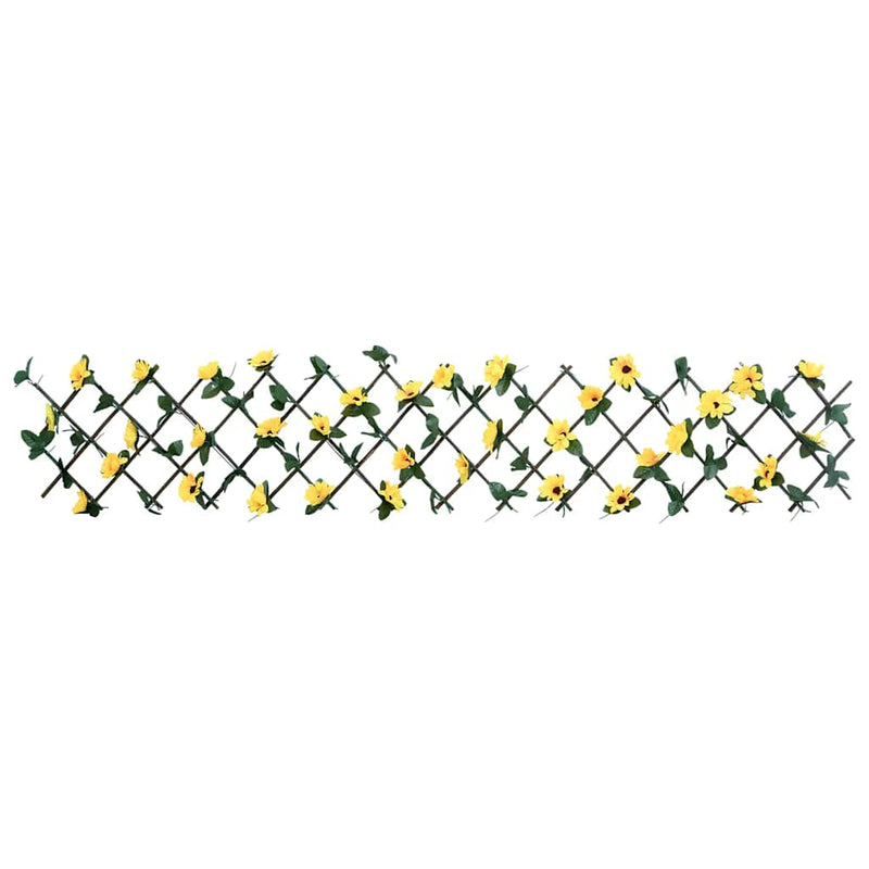 Spalier cu iederă artificială, extensibil, galben, 180x30 cm