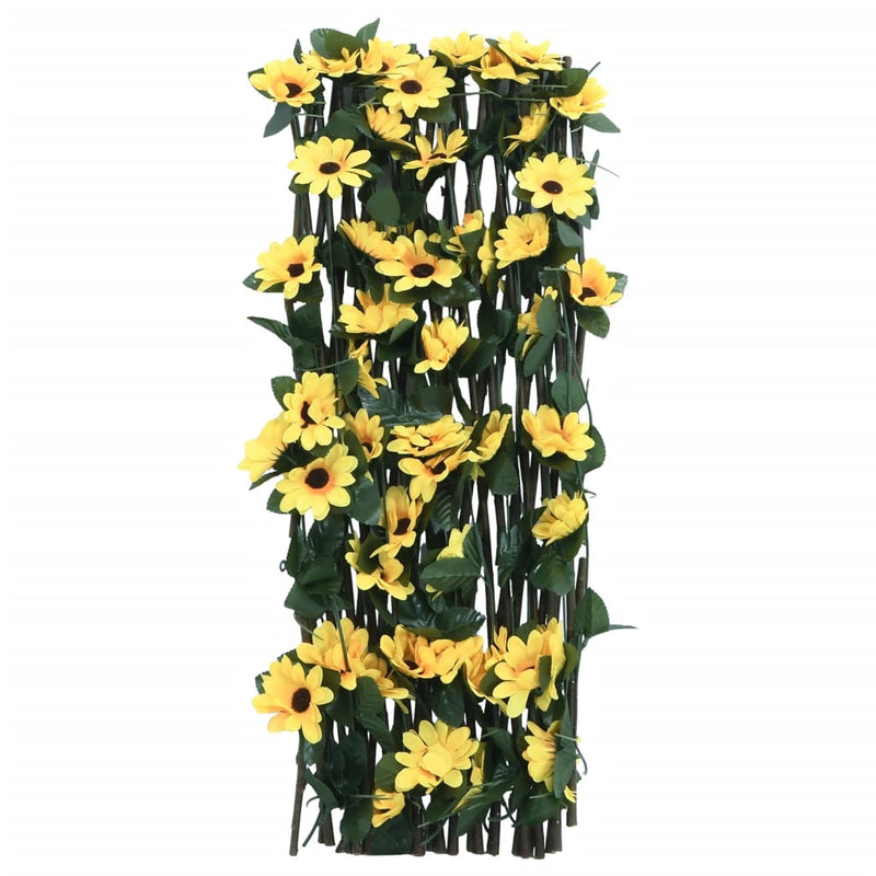 Spalier iederă artificială extensibil, 5 buc. galben, 180x60 cm