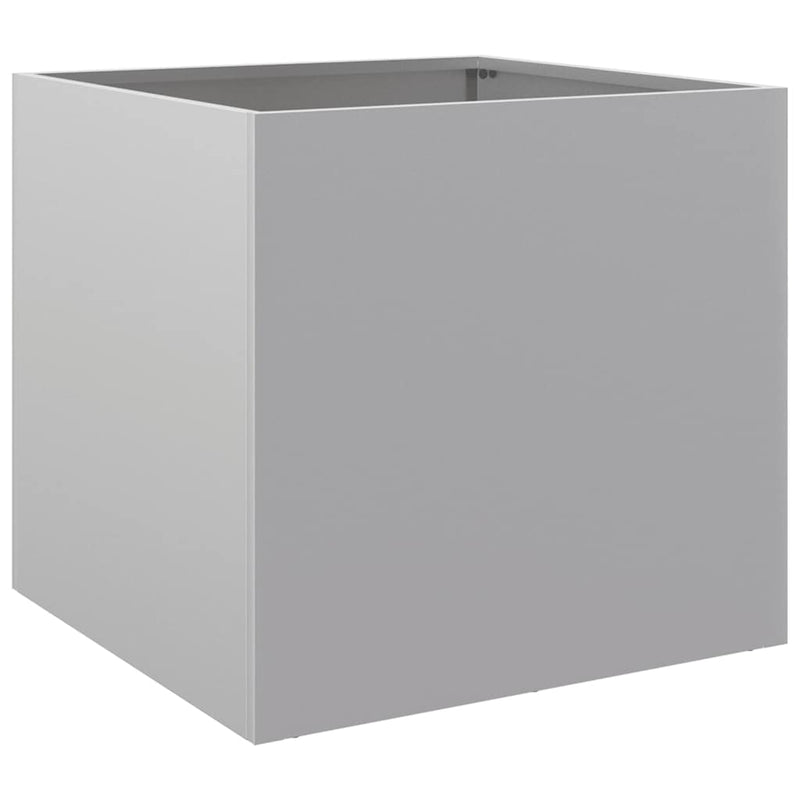 Jardiniere, 2 buc., argintiu, 49x47x46 cm, oțel galvanizat