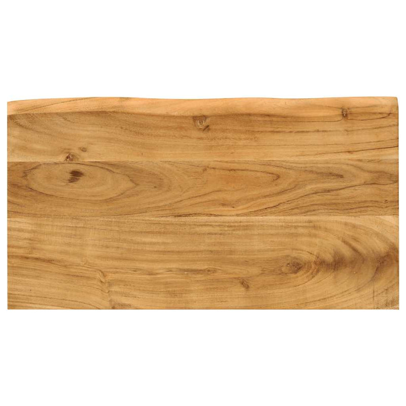 Mese suprapuse, 3 buc., margini naturale, lemn masiv de acacia
