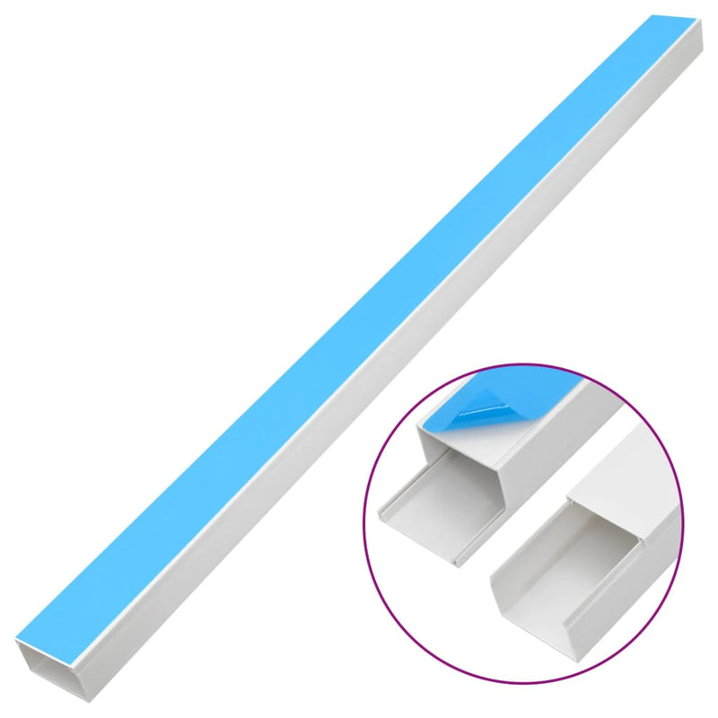 Șine de cabluri autoadezive, 60x40 mm, 10 m, PVC