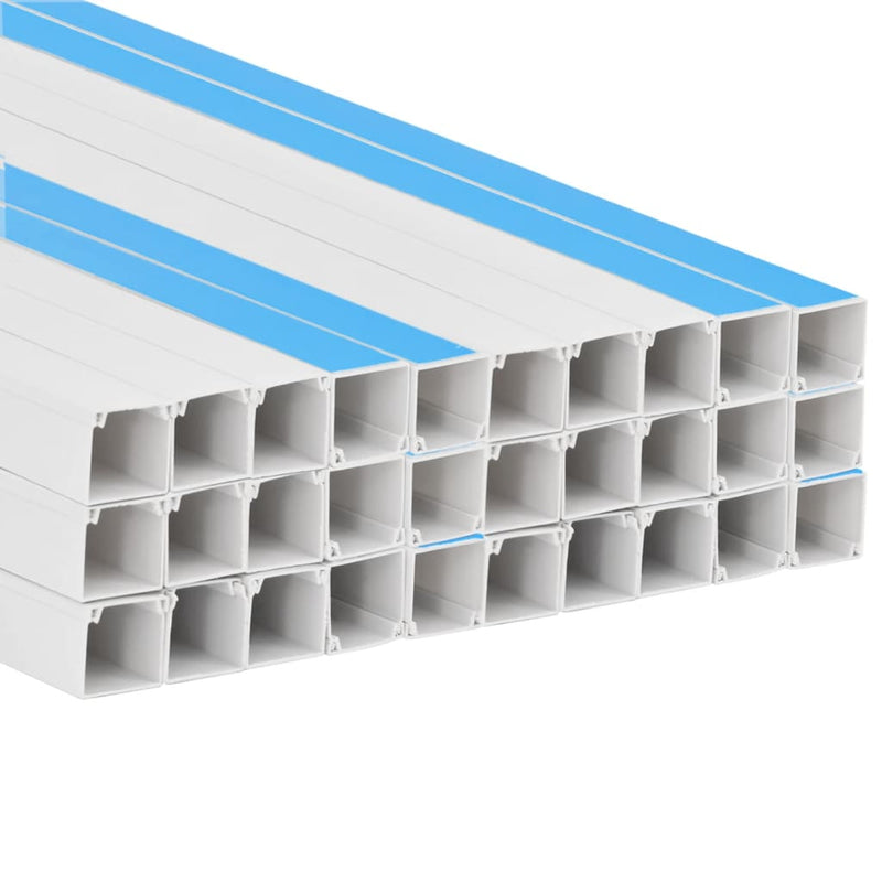 Șine de cabluri autoadezive, 25x16 mm, 30 m, PVC