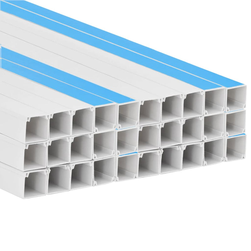Șine de cabluri autoadezive, 40x40 mm, 30 m, PVC