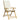 Set de bistro pliabil, 3 piese, cu perne alb crem, bambus