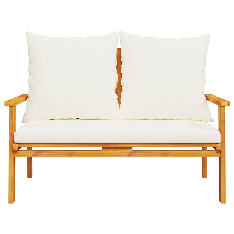 Set mobilier de grădină cu perne, 3 piese, lemn masiv acacia