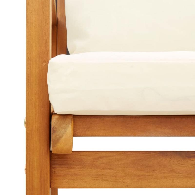 Set mobilier de grădină cu perne, 3 piese, lemn masiv acacia