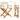 Scaune pliante din material textil alb-crem, 4 piese