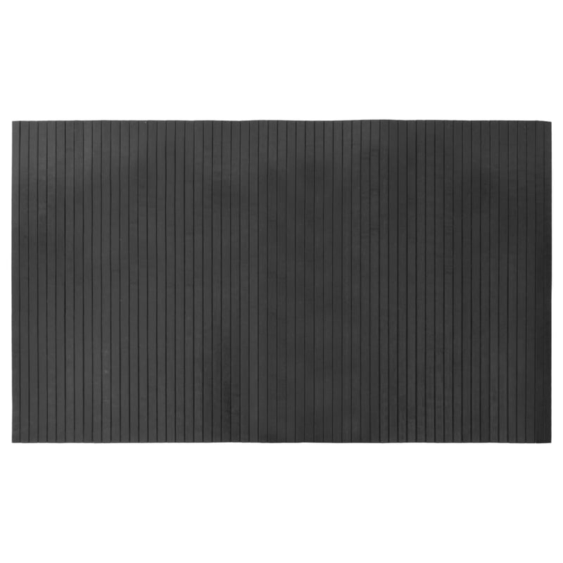 Covor dreptunghiular, gri, 60x100 cm, bambus