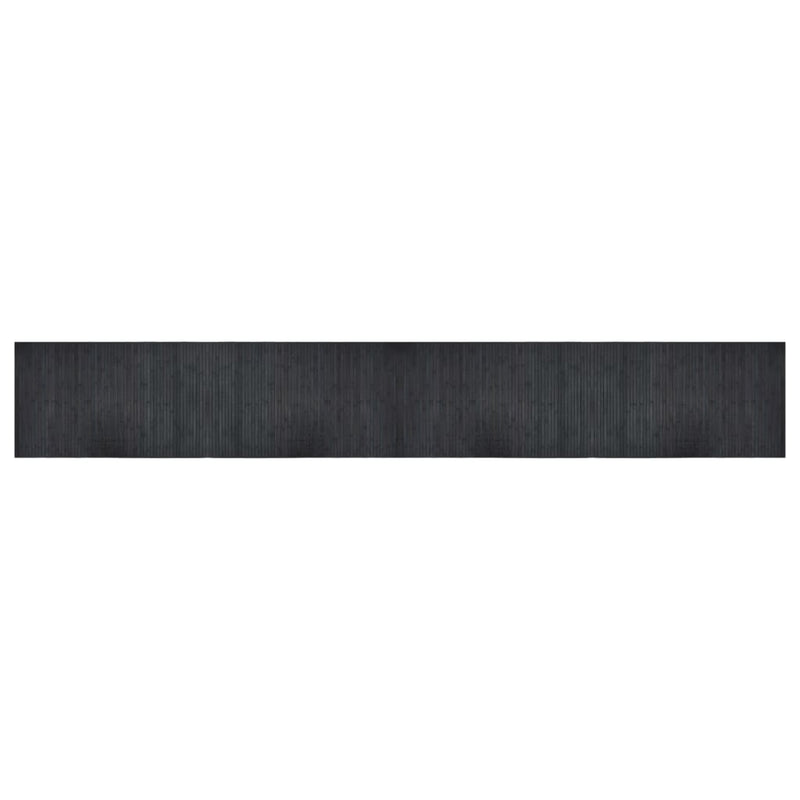 Covor dreptunghiular, gri, 60x400 cm, bambus