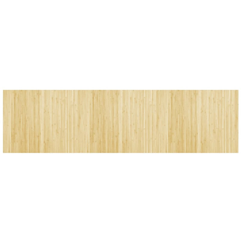 Covor dreptunghiular, natural deschis, 80x300 cm, bambus