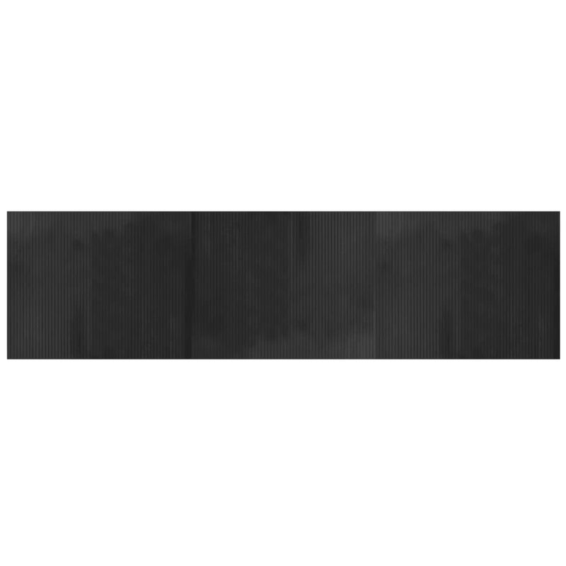 Covor dreptunghiular, gri, 80x300 cm, bambus