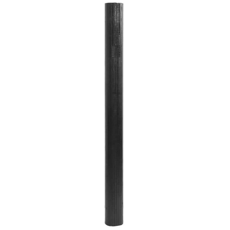 Covor dreptunghiular, gri, 80x400 cm, bambus