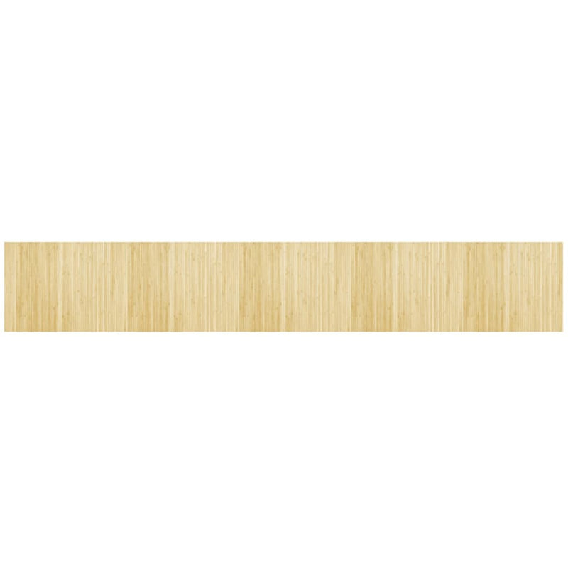 Covor dreptunghiular, natural deschis, 80x500 cm, bambus