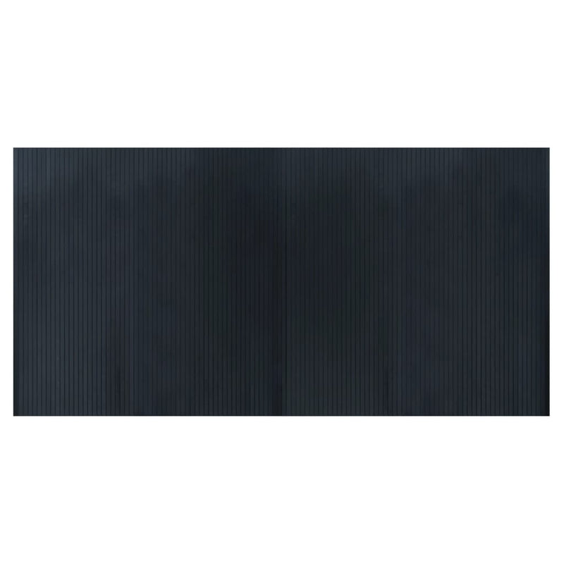 Covor dreptunghiular, gri, 100x200 cm, bambus