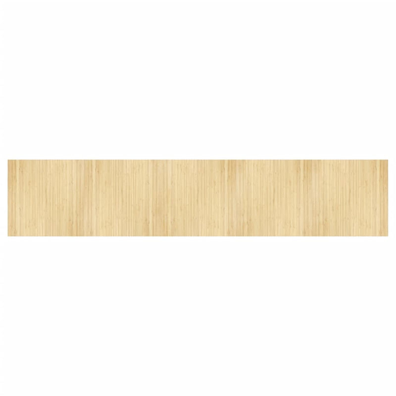 Covor dreptunghiular, natural deschis, 100x500 cm, bambus