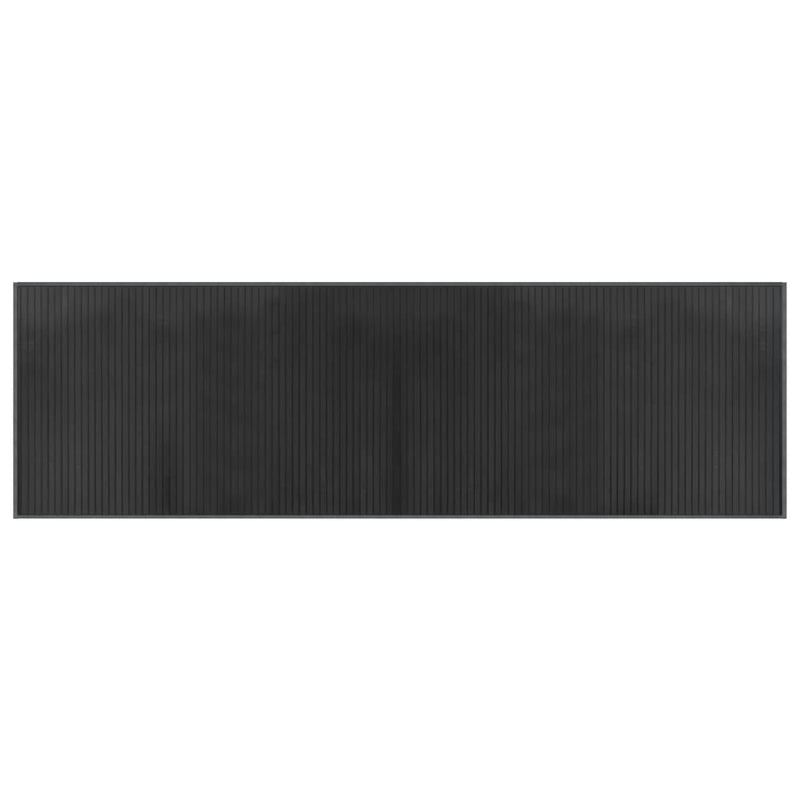 Covor dreptunghiular, gri, 60x200 cm, bambus