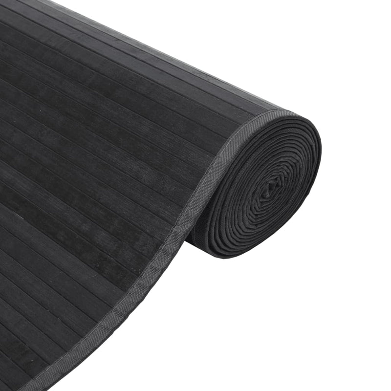 Covor dreptunghiular, gri, 60x200 cm, bambus