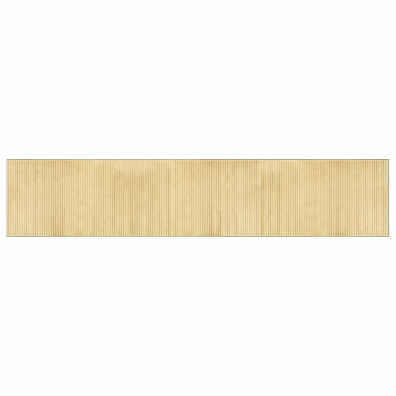 Covor dreptunghiular, natural deschis, 60x300 cm, bambus