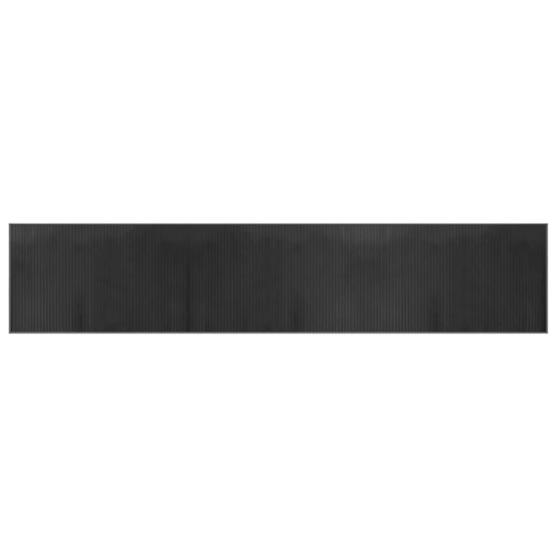Covor dreptunghiular, gri, 60x300 cm, bambus