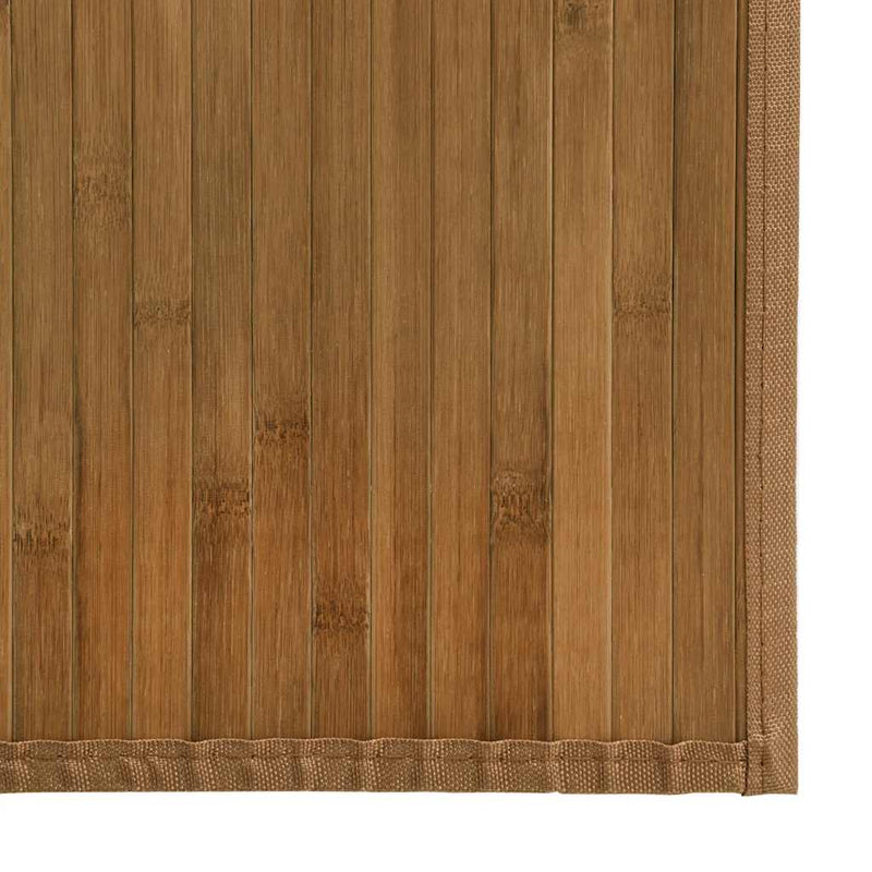 Covor dreptunghiular, maro, 80x200 cm, bambus