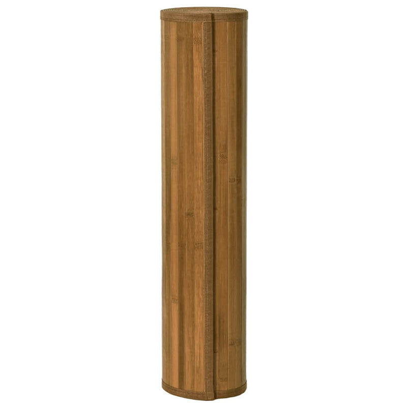 Covor dreptunghiular, maro, 80x400 cm, bambus