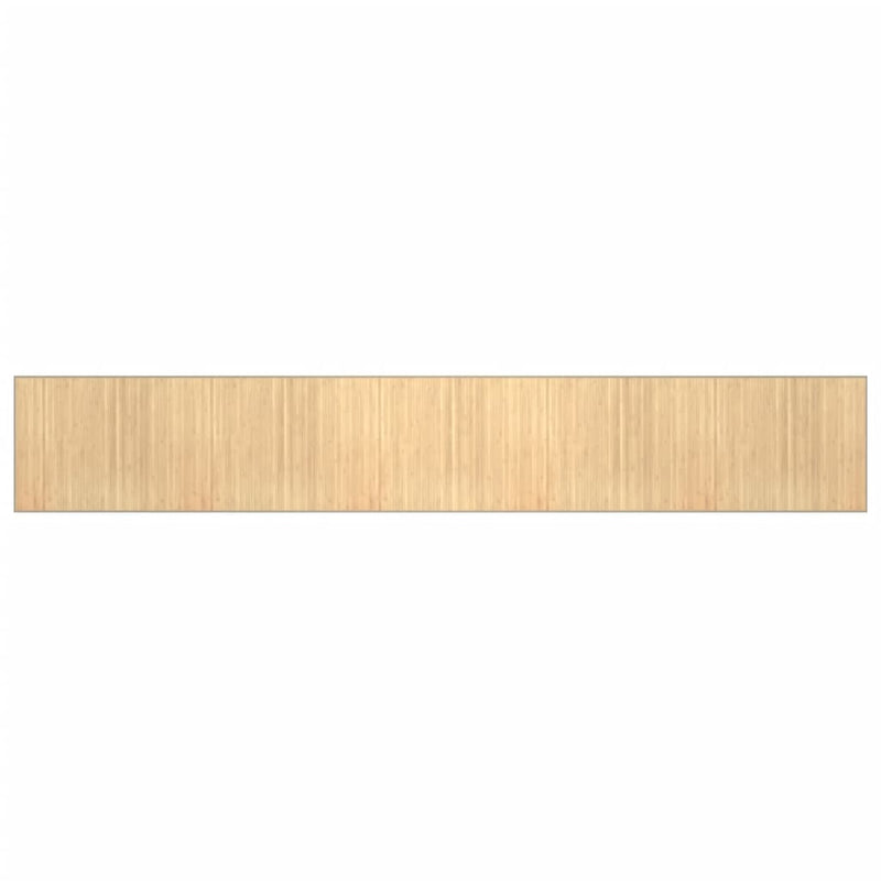 Covor dreptunghiular, natural deschis, 80x1000 cm, bambus