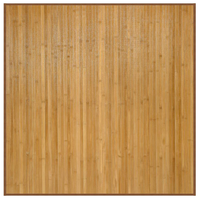 Covor pătrat, natural, 100x100 cm, bambus