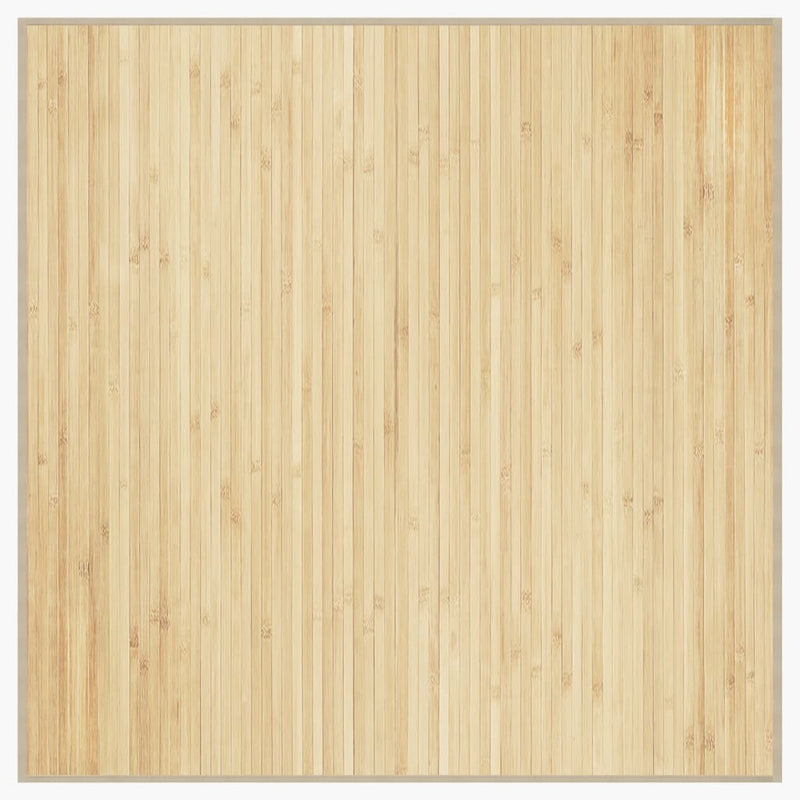 Covor pătrat, natural deschis, 100x100 cm, bambus