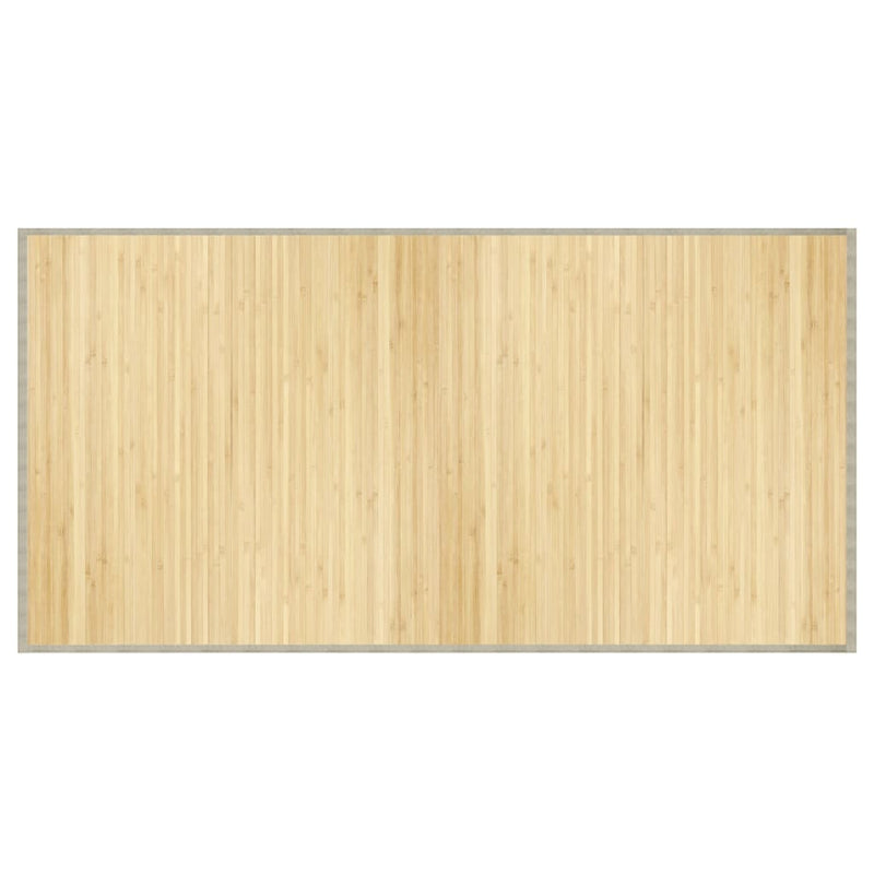 Covor dreptunghiular, natural deschis, 100x200 cm, bambus